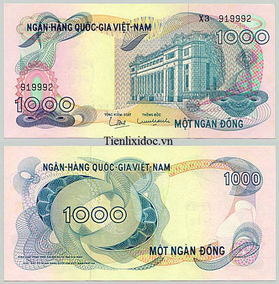 1000 đồng hoa văn