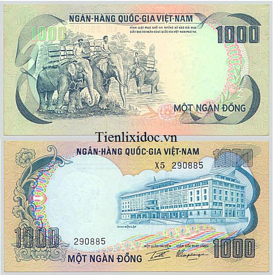 1000 ĐỒNG IN HÌNH CON VOI