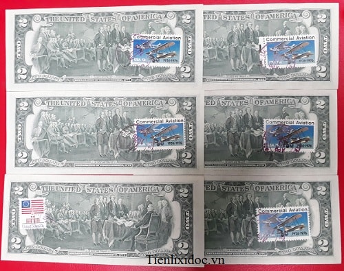 2 usd 1976 tem mặt sau
