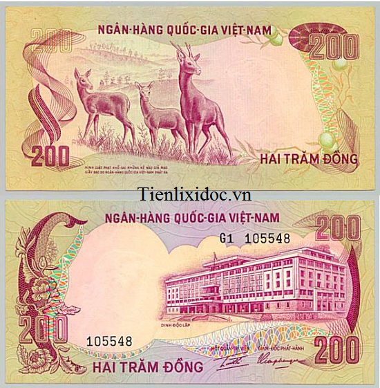 200 ĐỒNG IN HÌNH CON NAI