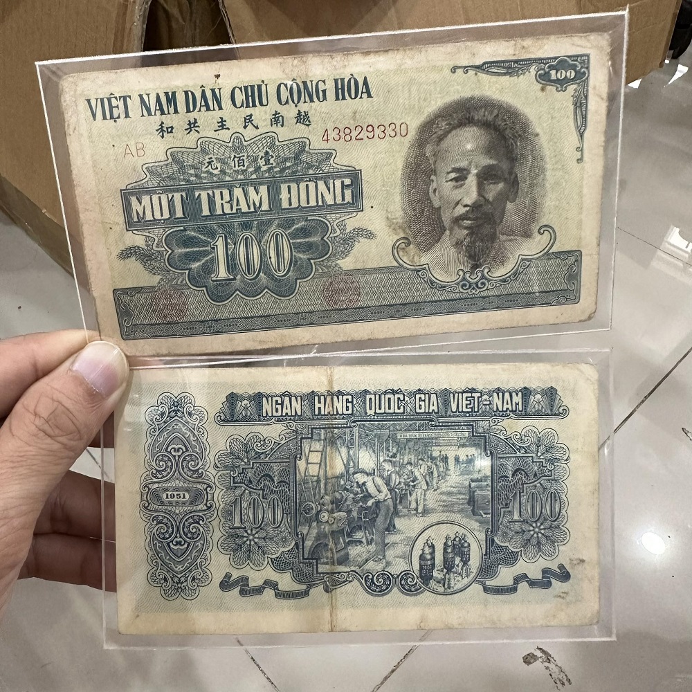 100 Đồng VNDC 1951(CL Khoảng 60%)