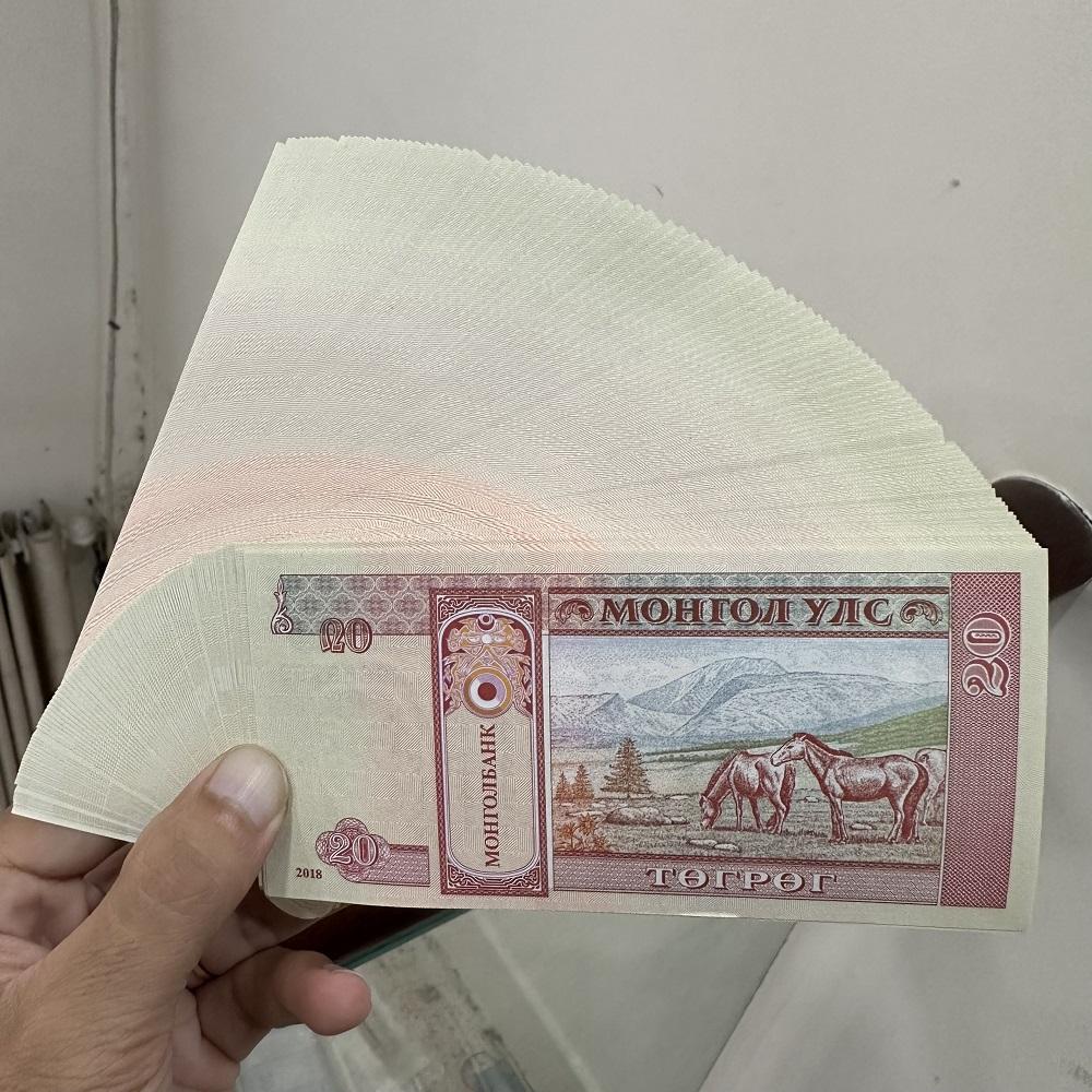 Tép 100 Tờ Tiền Mã Đáo Thành Công Mông cổ 20 Tugrik
