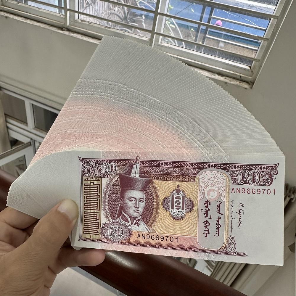 Tép 100 Tờ Tiền Mã Đáo Thành Công Mông cổ 20 Tugrik