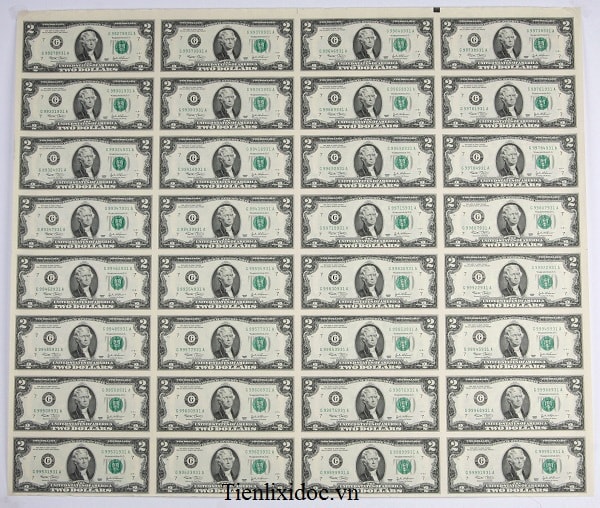 2 Usd Uncut 32 Tờ