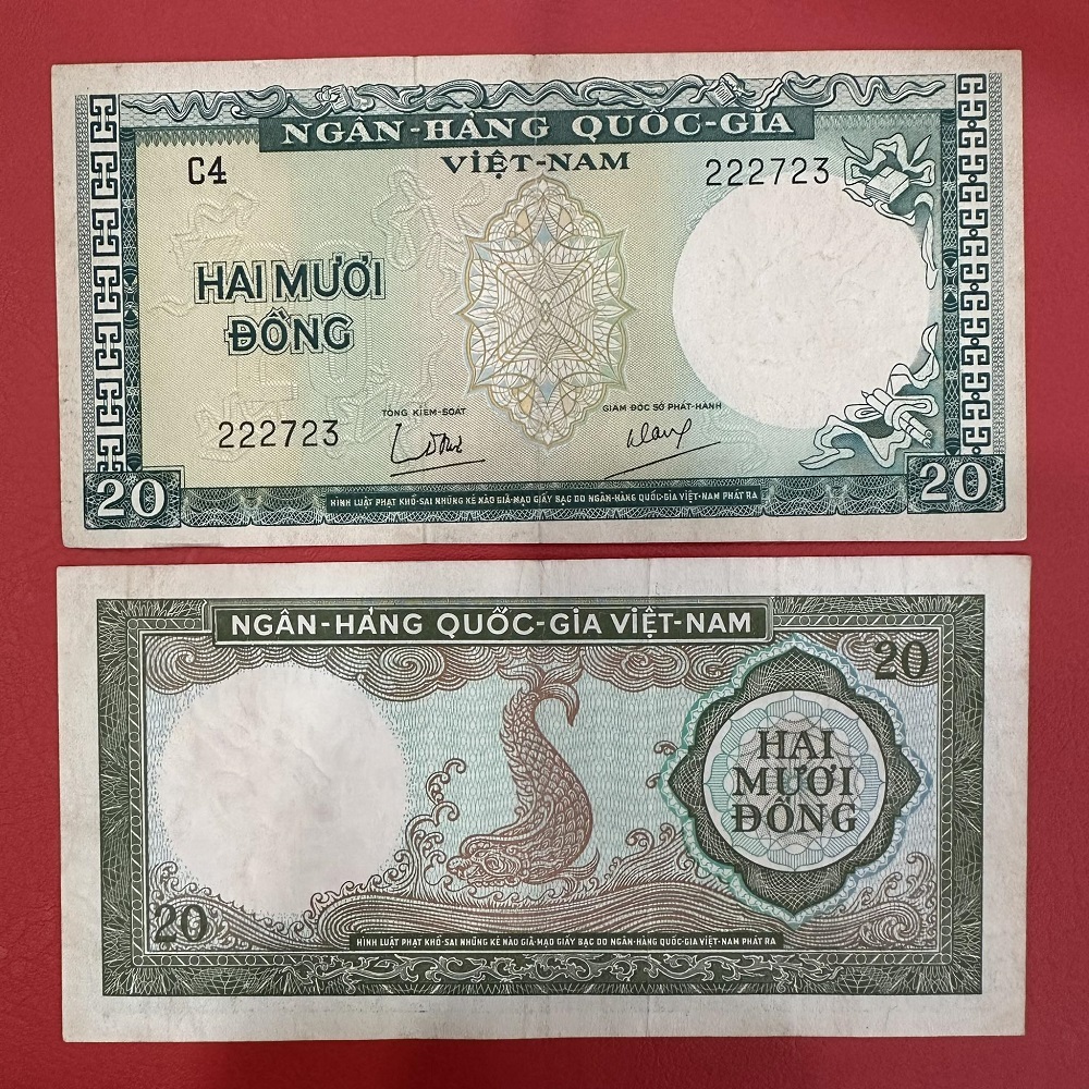 20 Đồng Cá Chép Hóa Rồng 1964(CL Khoảng 70%)
