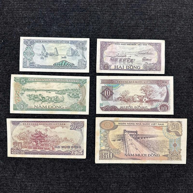 Bộ 6 Tờ Tiền Xưa XHCN Việt Nam Năm 1985(Chất lượng 90%)
