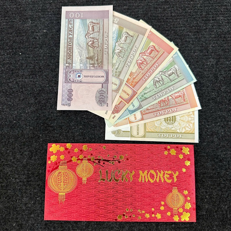 Bộ 6 Tờ Tiền Lì Xì Hình Ngựa Mông Cổ Tặng Bao Lì Xì VIP Lì Xì Tết Bính Ngọ 2026