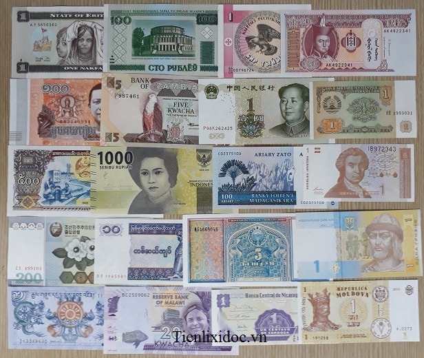 Bộ Tiền 20 Nước Khác Nhau