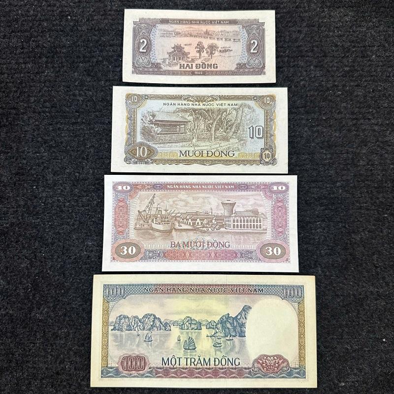 Bộ Tiền Xưa 1980 - 1981 Đầy Đủ 4 Mệnh Giá, Chất Lượng Đẹp UNC Mới Cứng 99%