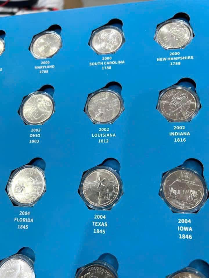 Bộ Sưu Tập Tiền Xu 50 Bang + 6 Vùng Lãnh Thổ Hoa Kỳ – Bộ Sưu Tập Sang Trọng, Đẳng Cấp