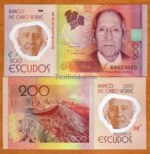 Cape verde 200 escudos 2014 polime
