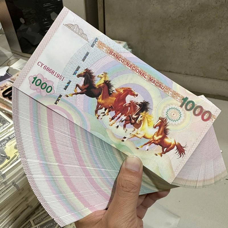 Combo 100 Tờ Tiền Con Ngựa Mã Đáo Thành Công Macao 1000 Patacas – Lì Xì Tết Bính Ngọ 2026