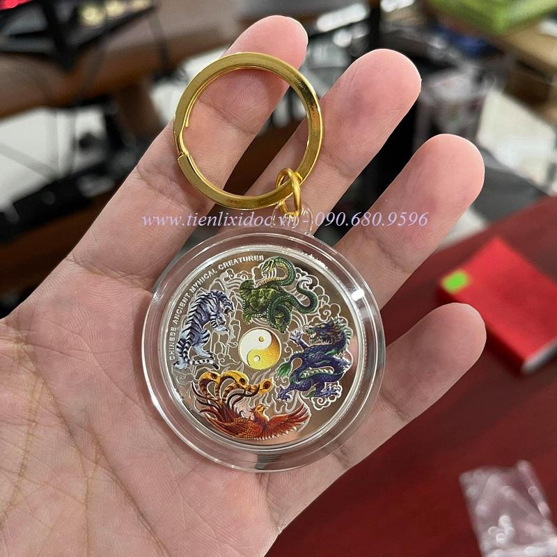 Đồng Xu Tứ Linh Long Lân Quy Phụng