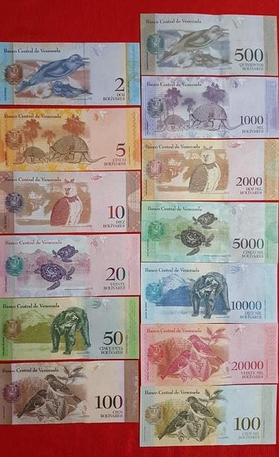Full Set Tiền Venezuela 13 Tờ