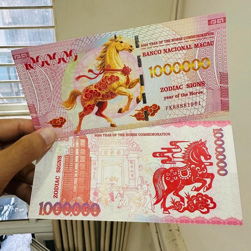 Combo 50 Tờ Tiền Lì Xì Con Ngựa Macao 1 Triệu Seri Năm Sinh 1961-2010, Lưu Niệm 2026