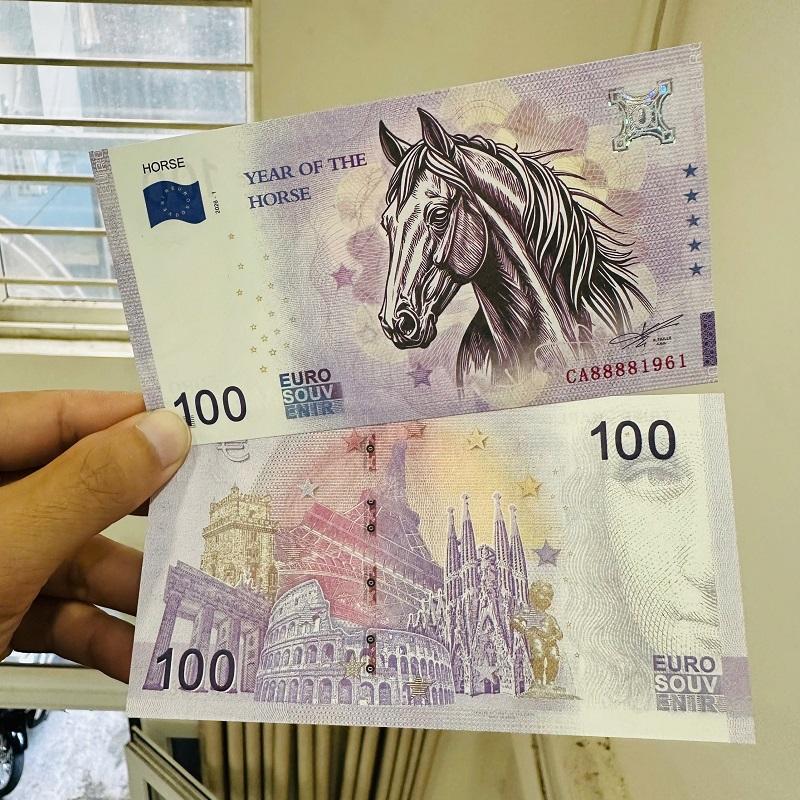 Sỉ 100 Tờ Tiền Lì Xì Hình Con Ngựa 2026 EU 100 Lưu Niệm