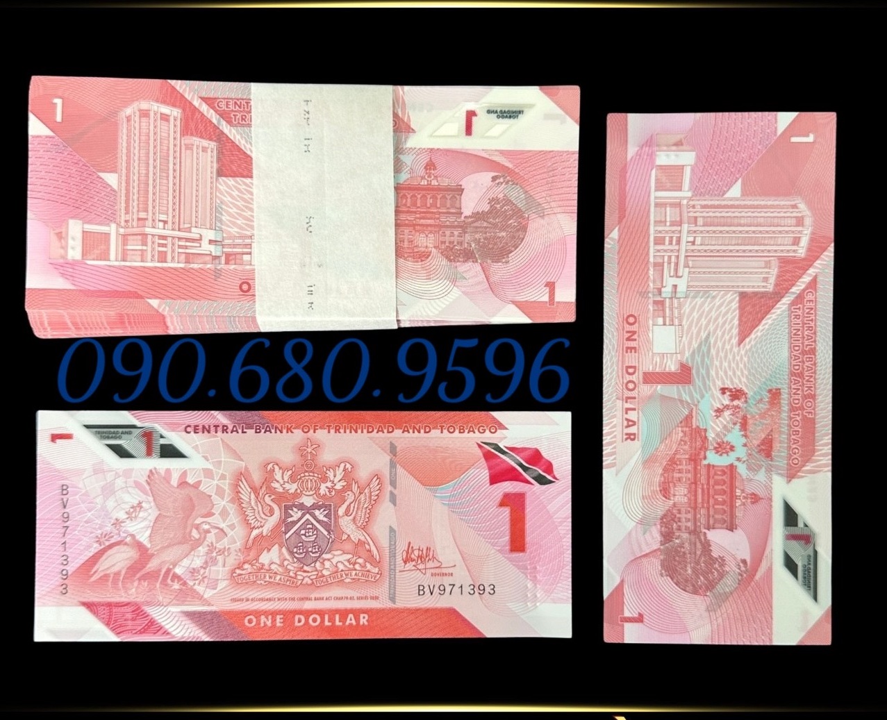 Sỉ Tép 100 Tờ Tiền Trinidad And Tobago 1 dollar - Polymer Siêu Đẹp