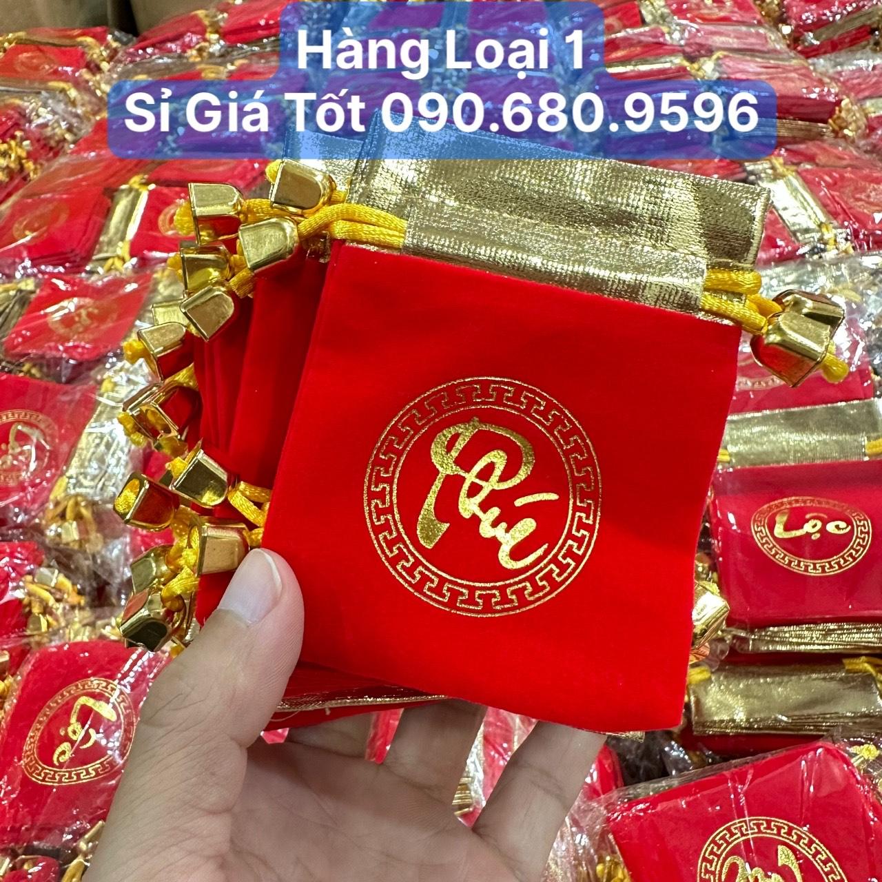 Sỉ 100 Túi Gấm Đỏ Phúc Lộc Đựng Đồ Phong Thủy Giá Tốt