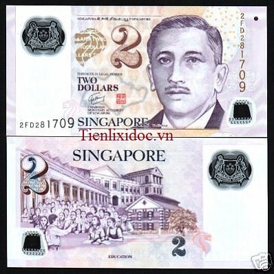 Singapore 2 Dollars 2015 - Polymer