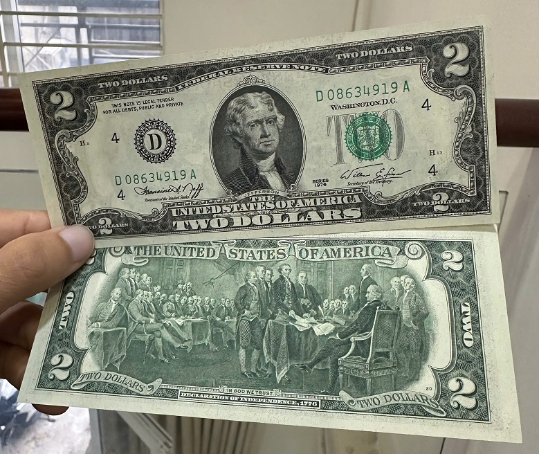Tiền 2 Usd 1976 - Tờ Tiền May Mắn Nhất Thế Giới