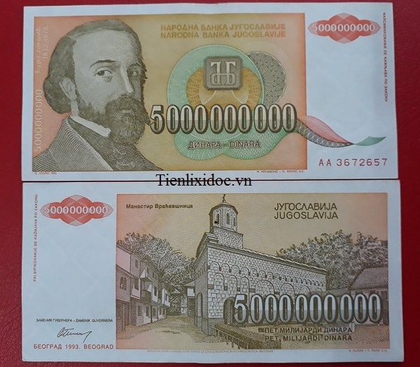Tiền 5 Tỷ Nam Tư