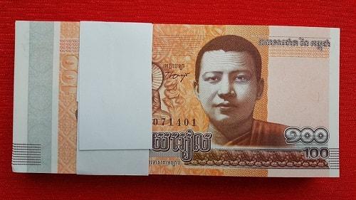100 Tờ Tiền Campuchia Hình Phật 100 Riel