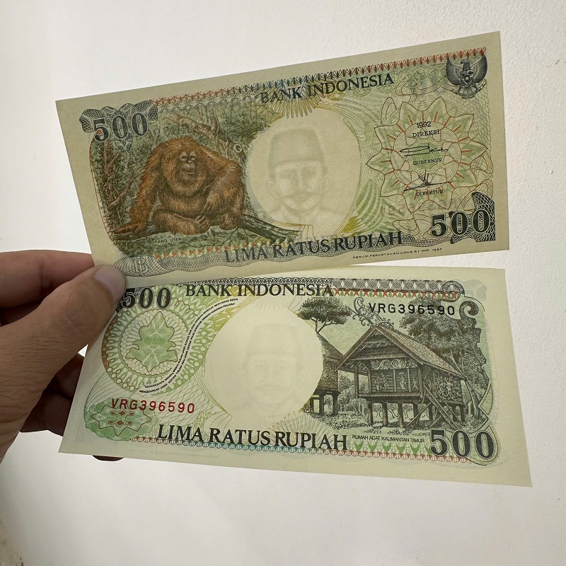 Tiền Indonesia 500 Rupiah 1992 UNC