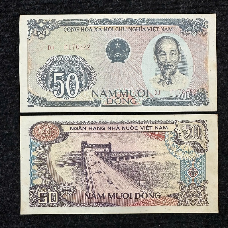 Tiền Xưa Việt Nam 50 Đồng 1985 - Màu Nâu