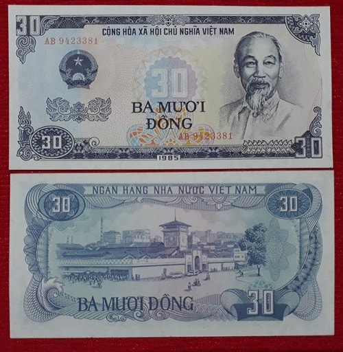 Tiền 30 Đồng Xanh 1985