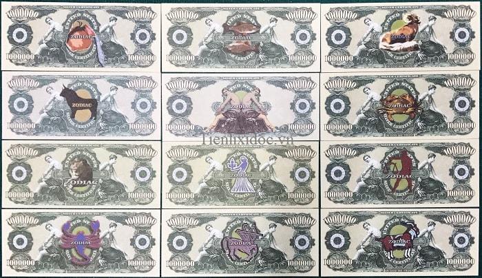 Bộ Tiền Kỉ Niệm Triệu Đô 12 Cung Hoàng Đạo Của Mỹ