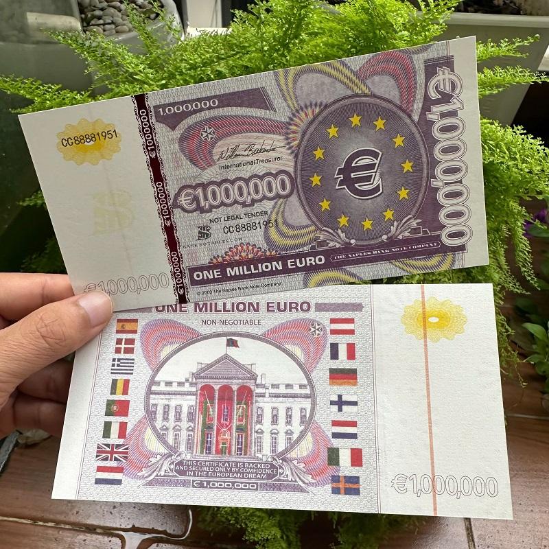 COMBO 100 TỜ TIỀN LƯU NIỆM 1 TRIỆU EURO – QUÀ TẶNG ĐỘC LẠ, MAY MẮN, SANG TRỌNG