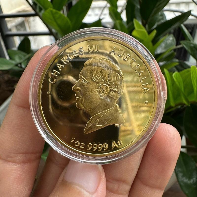 Đồng Xu Ngựa Úc 2026 Mạ Vàng Kèm túi Lộc – Quà Tặng Lì Xì Tết Bính Ngọ Sang Trọng