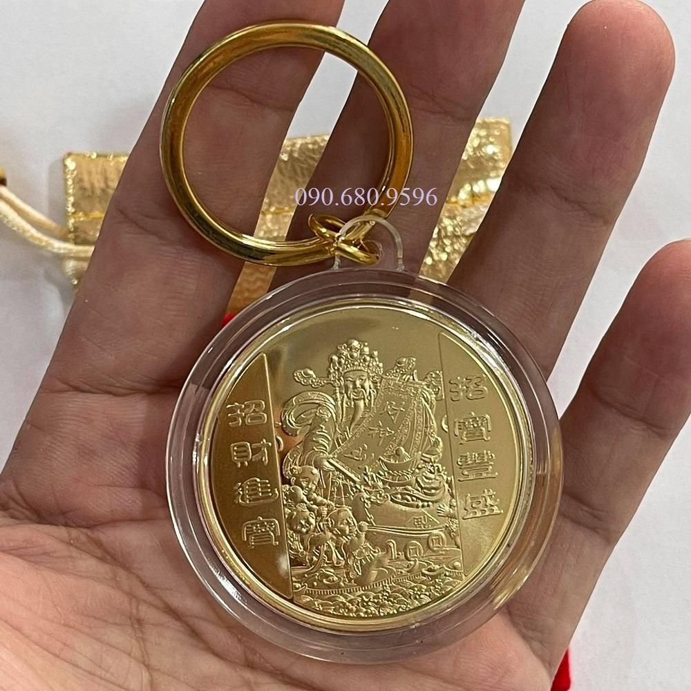 Đồng Tiền Xu Thần Tài Mạ Vàng